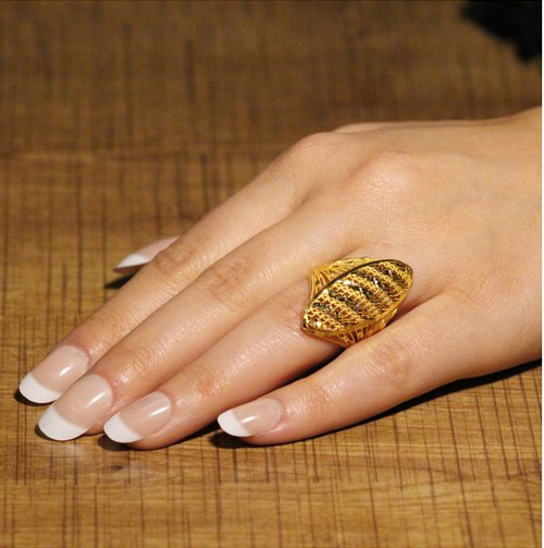 Oval Shape Gold Ring