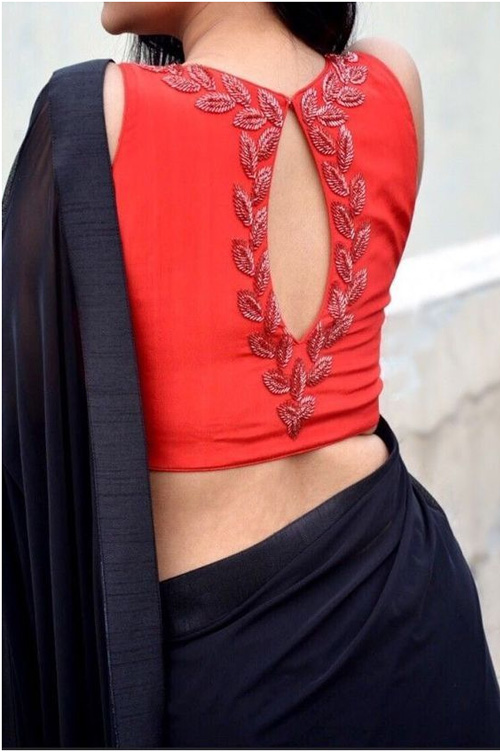 Red Blouse Design