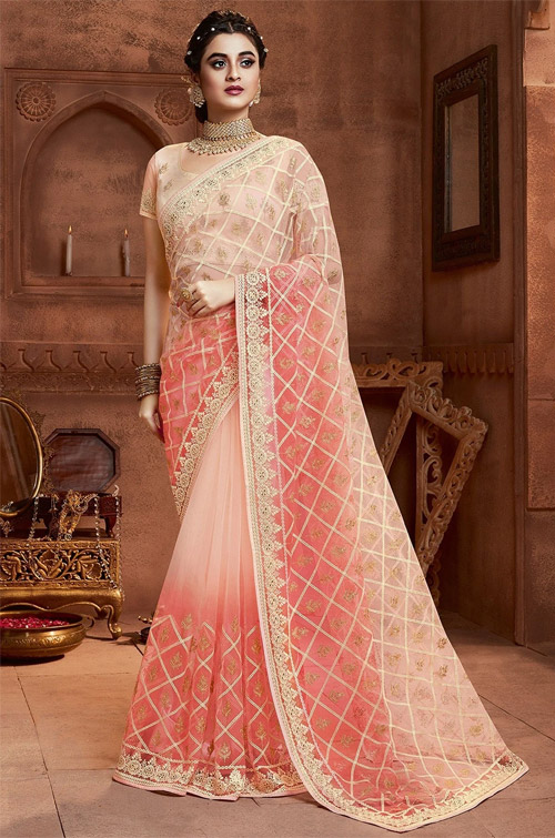 Shaded Net Designer Saree