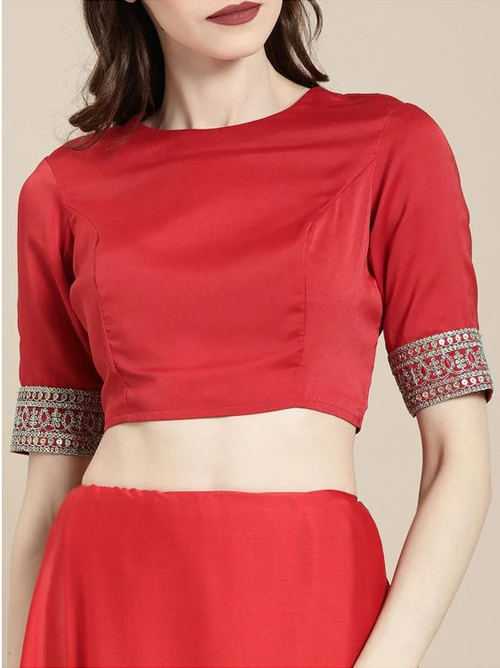 Silver Lace Blouse Design