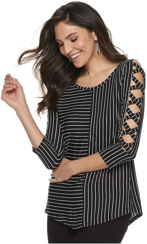 Zig Zag Sleeves For Kurti