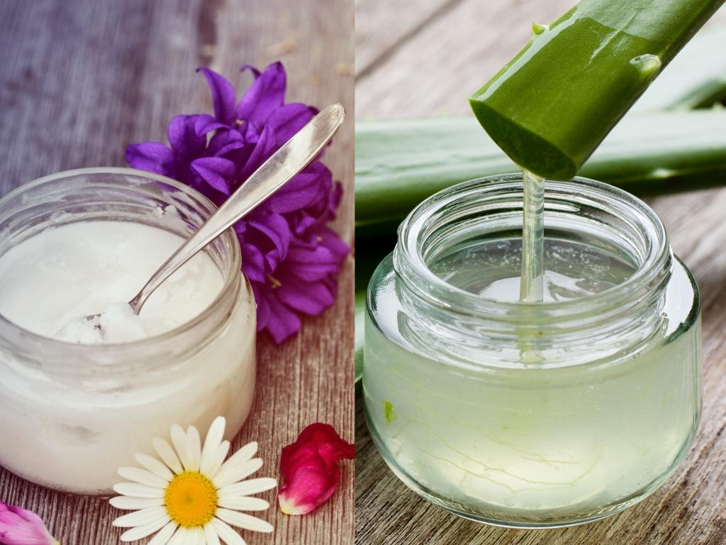 coconut oil aloevera gel