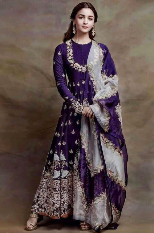 Indigo Blue Anarkali