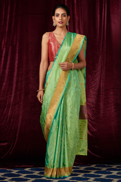 Light Green Paithani Saree