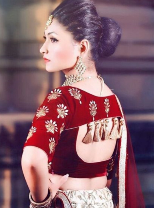 Maroon Latkan Style Blouse