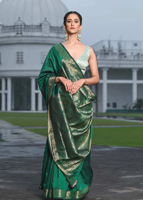 Green Banarasi Saree