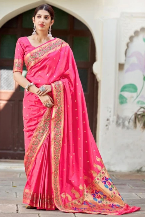 Magenta Paithani Saree
