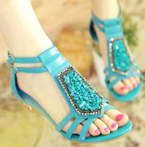 Blue Sandals