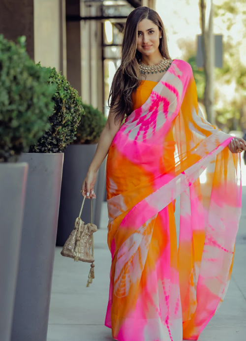 Tie And Die Chiffon Saree