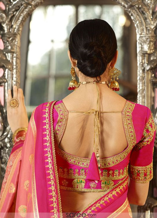 Dark Pink Latkan Style Blouse