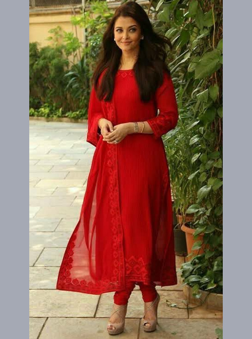Aishwarya In Red Suit
