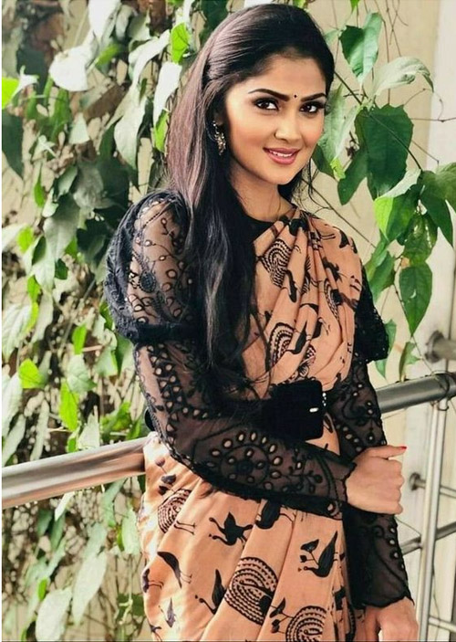 Black Net Blouse Design