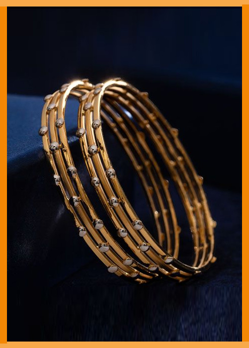 Broad Shape Gold Bangles