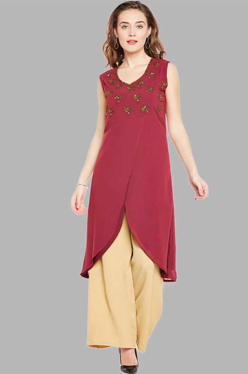 Burgundy Kurti