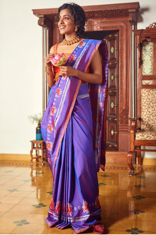 Dark Violet Saree