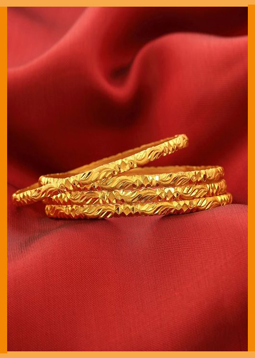 Engraved Gold Bangles