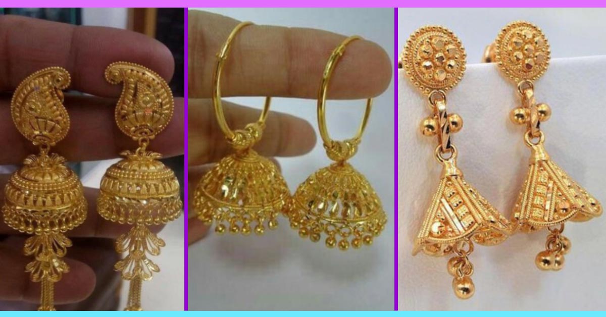 Sone ke store jhumke ki design