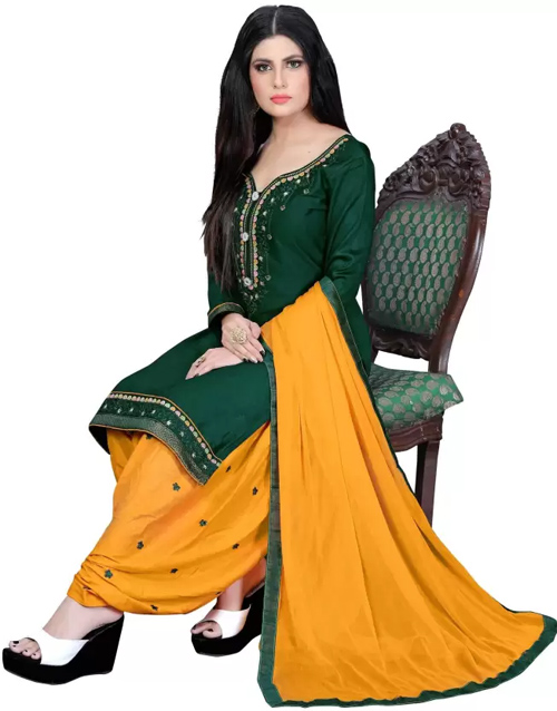 Green Patiala Suit