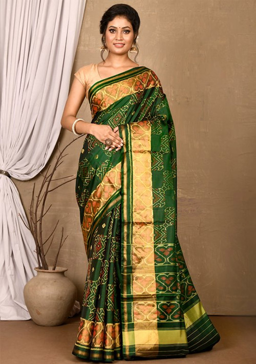 Green Pochampally Saree