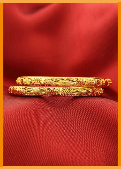 Jaal Design Daily wear Gold Bangles