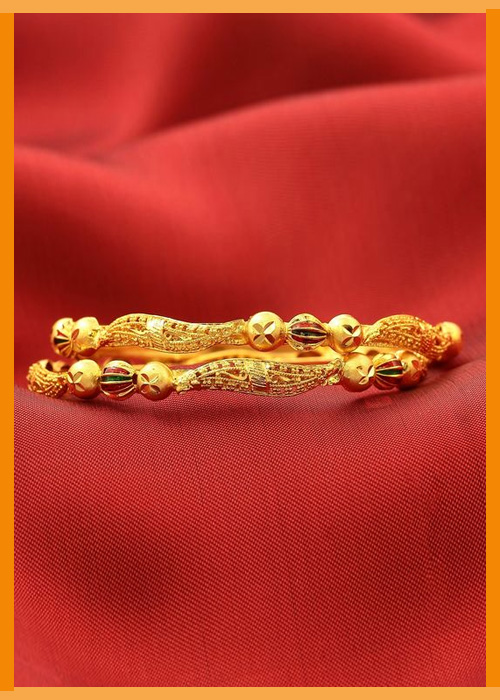 Meenakari Gold Bangles