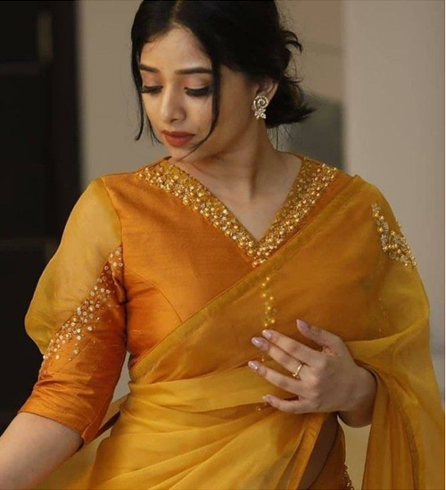Mustard Blouse Design