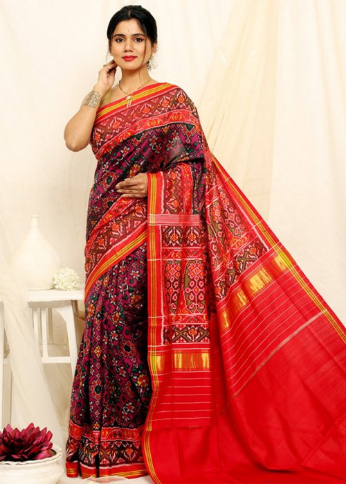 Red Pochampally Silk Saree