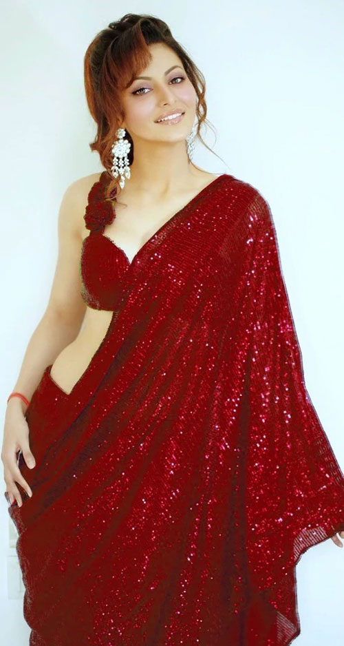 Sequence Red Georgette Saree