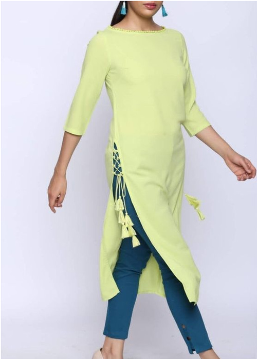 Side Cut Kurti With Dori