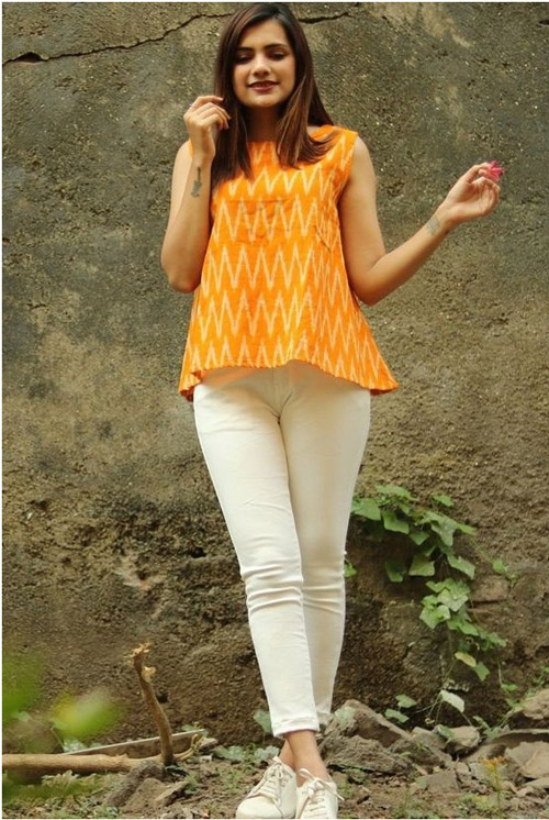 Yellow Short Kurti