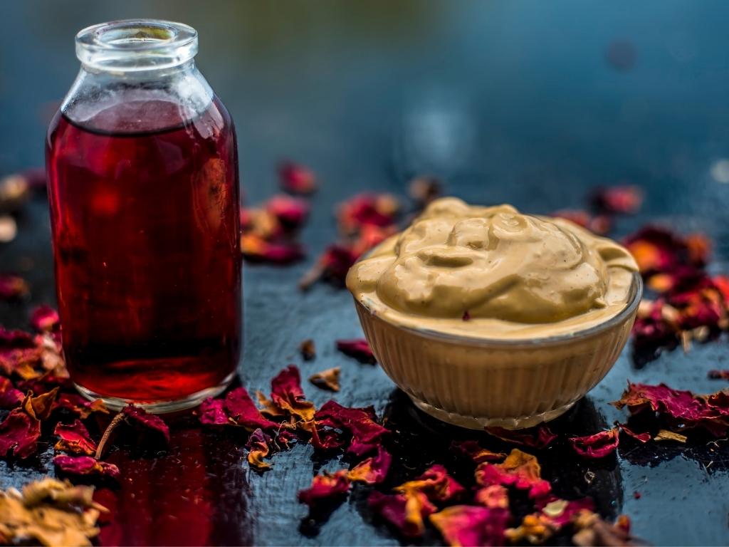 multani mitti and rose water