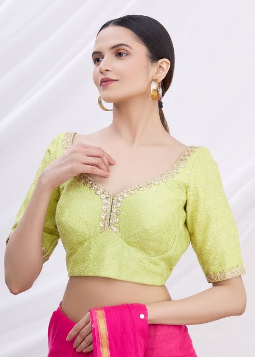 Light Green Silk Blouse