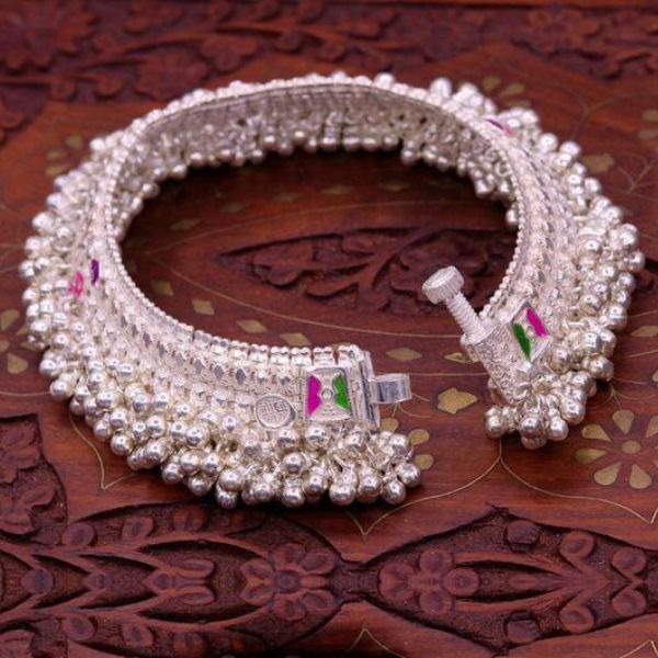 Vintage Deisgn Handmade Silver Payal