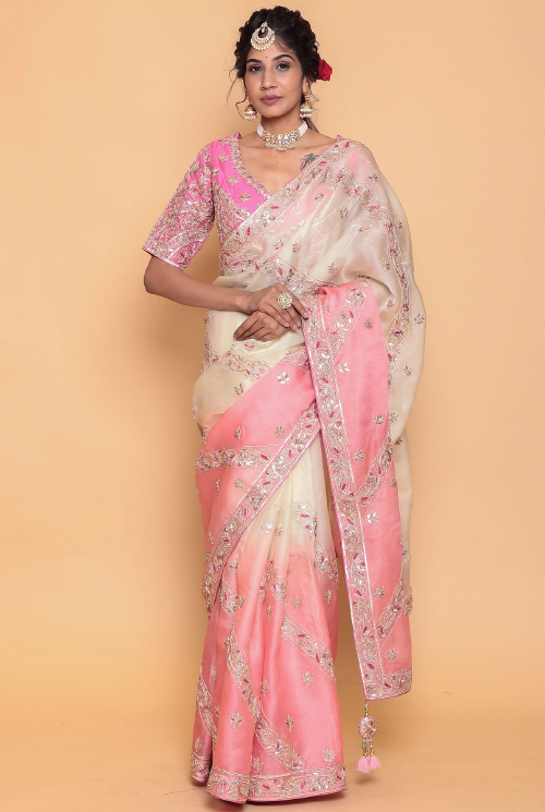 Half Saree With Gota Patti Work