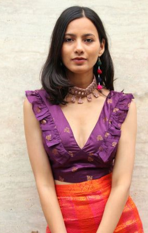 Purple Sleeveless Blouse