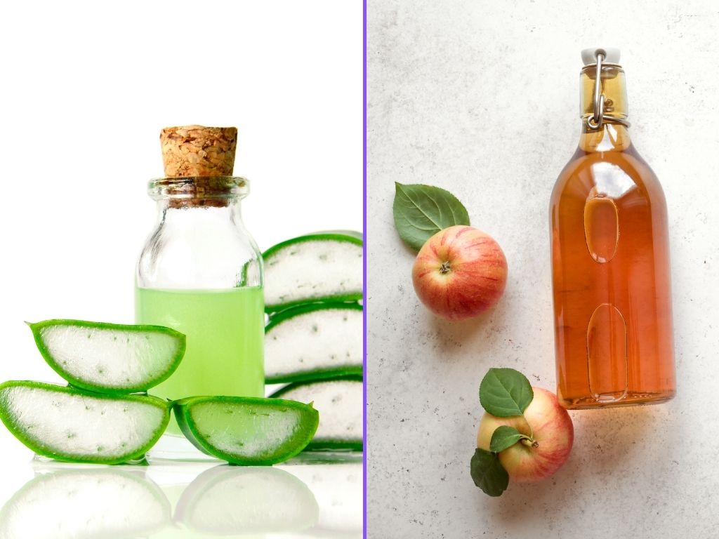 Aloe Vera Gel, Apple Cider Vinegar