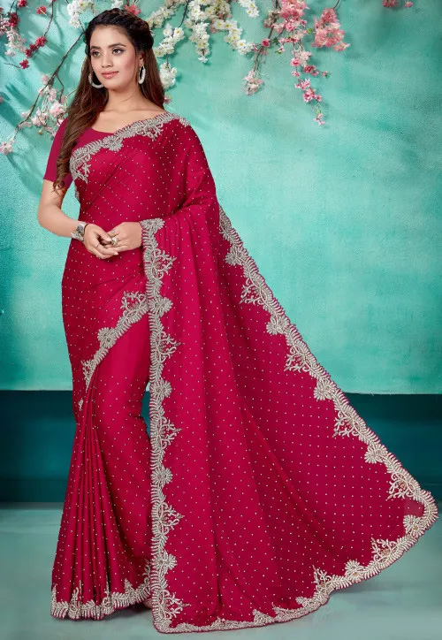 Fuchsia Designer Saree