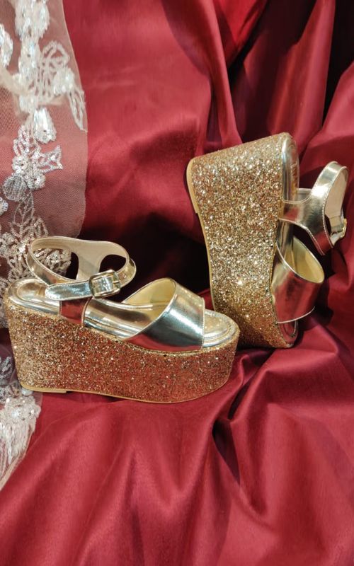 Golden Shimmer Wedges