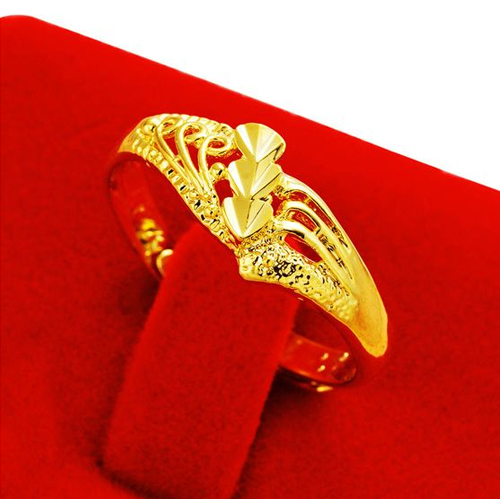 Heart Shape Gold Ring Design