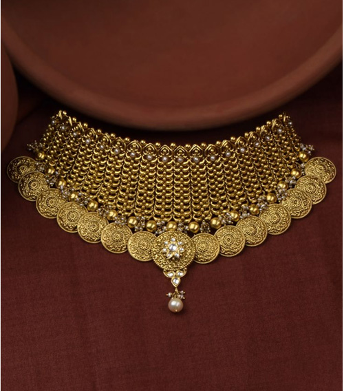 Kundan Stud Choker Necklace