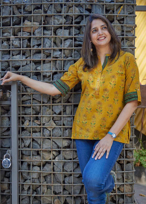 5 Mustard Ajrakh Kurti