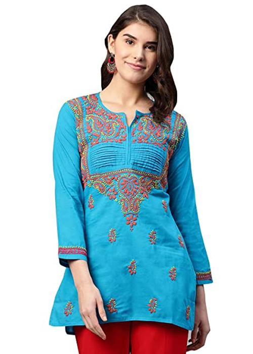 9 Sky Blue Short Kurti