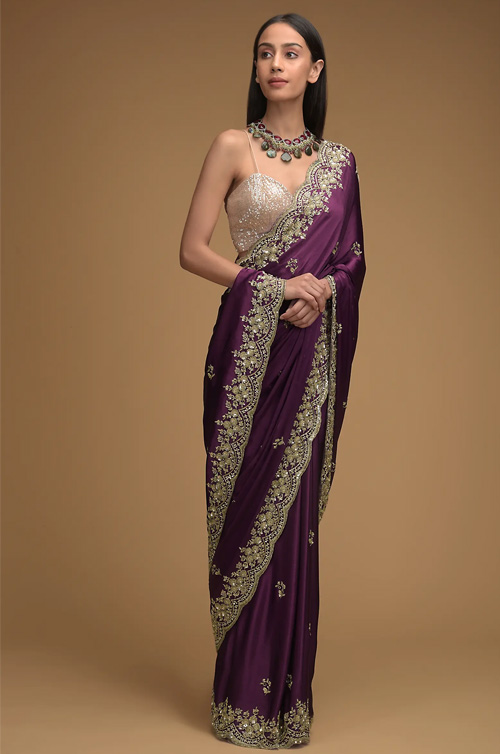 Purple Wine Saree
