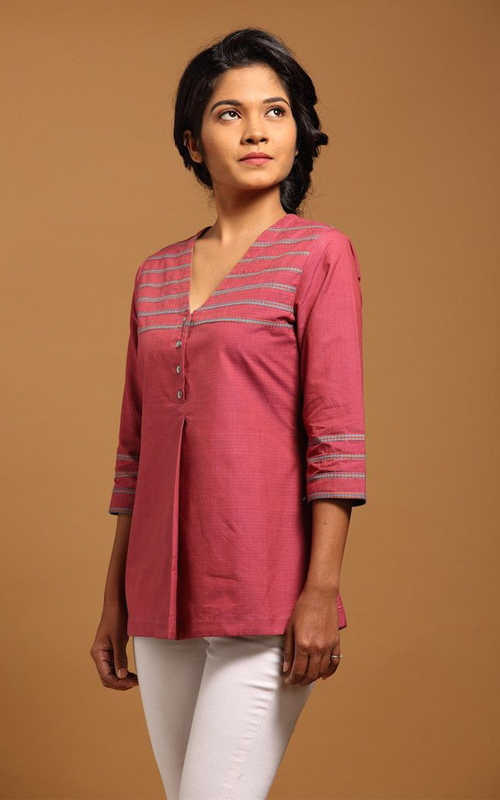 V Neck Short Kurti