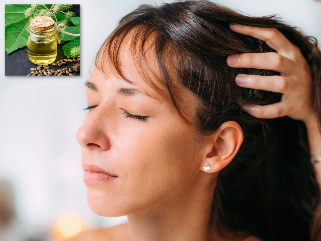 hair massage with castor oil