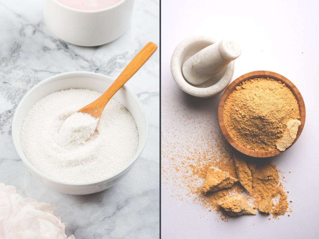 milk powder and Multani Mitti