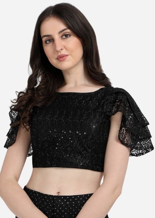1 Black Net Blouse