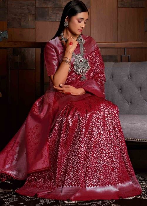 1 Red Kanjivaram Saree