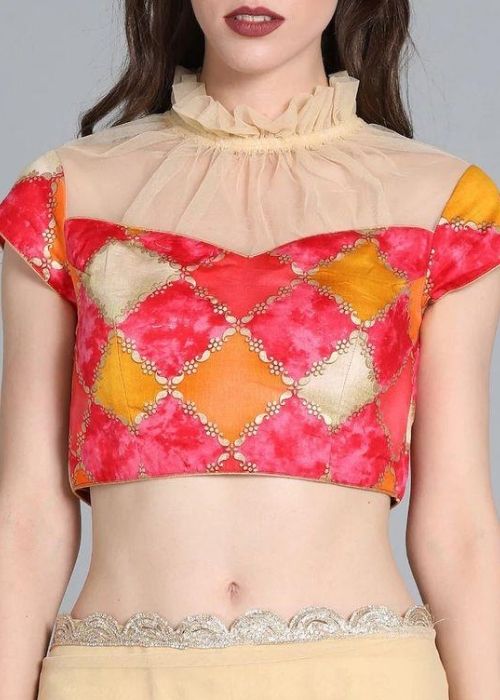 10 Ruffle Style Patch Work Blouse