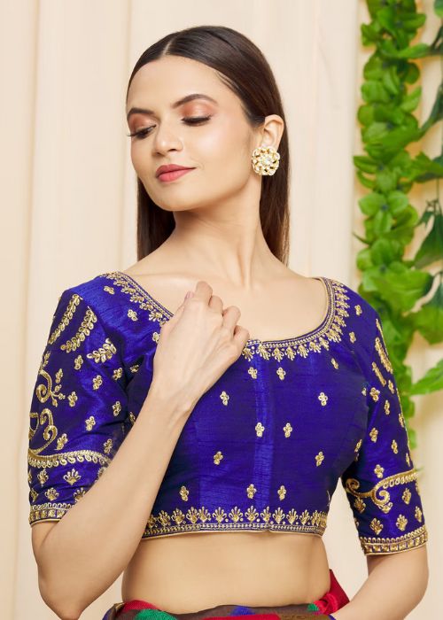 11 Blue Embroidered Blouse